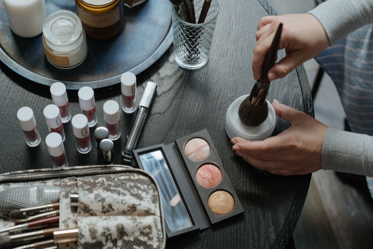 Beauty product flat lay for a product launch campaign